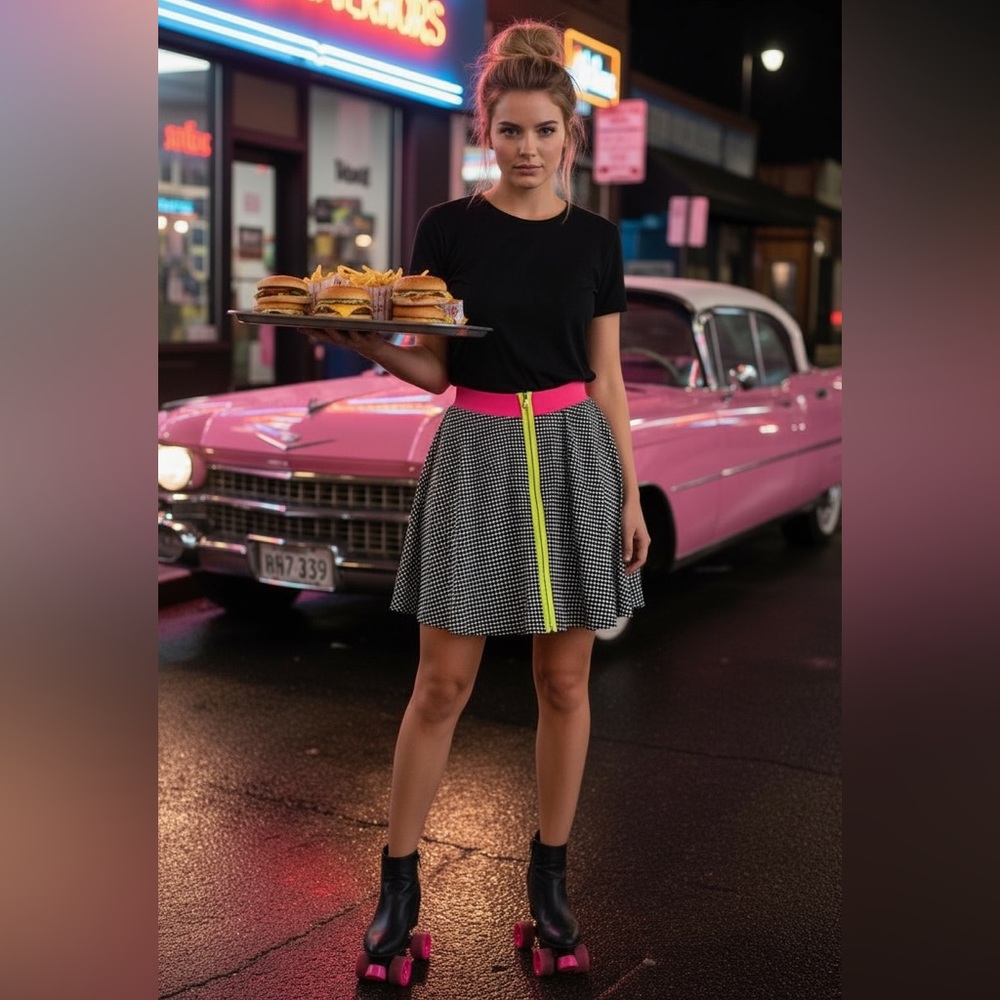 Marc Bouwer polkadot skirt